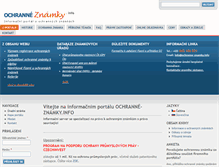 Tablet Screenshot of ochranne-znamky.info